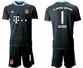 2020-21 Bayern Munich 1 NEUER Black Goalkeeper Soccer Jersey,baseball caps,new era cap wholesale,wholesale hats